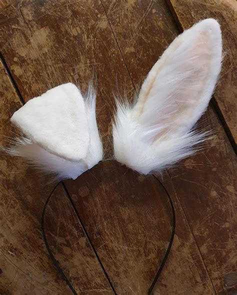 Bunny Ears Faux Fur Bunny Ears Headband Handmade Ears Etsy