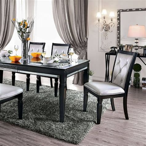 Furniture Of America Cm3452bk T Alena Black Formal