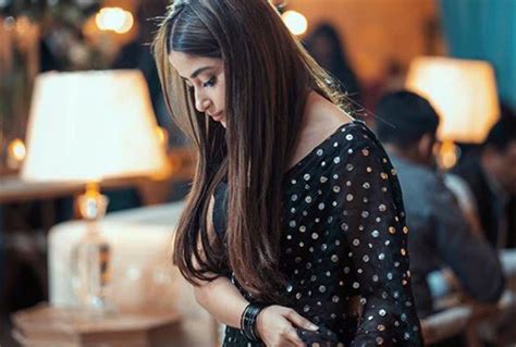 Pakistani Actress Sajal Ali Latest Black Saree Pictures