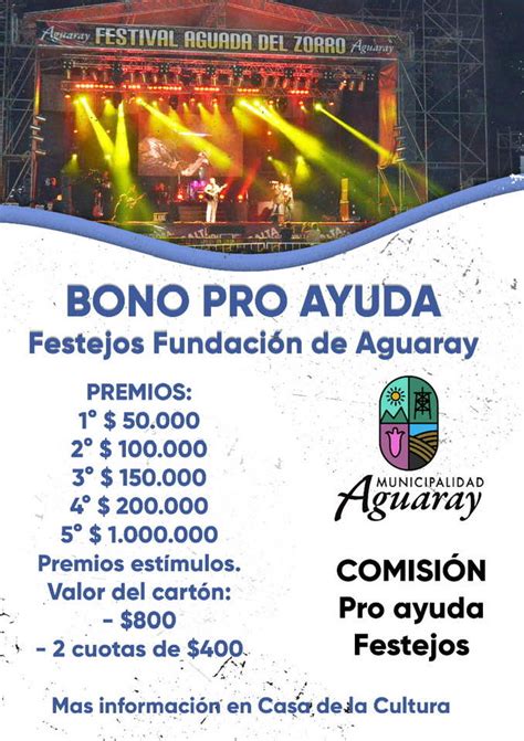 Bono Pro Ayuda Festejo Municipalidad De Aguaray