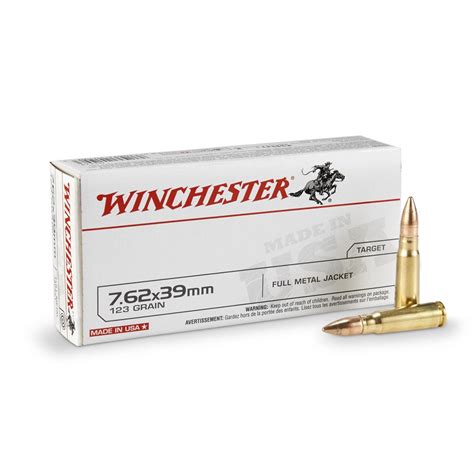 Winchester 762x39 Fmj 123 Grain 20 Rounds 12056 762x39mm Ammo