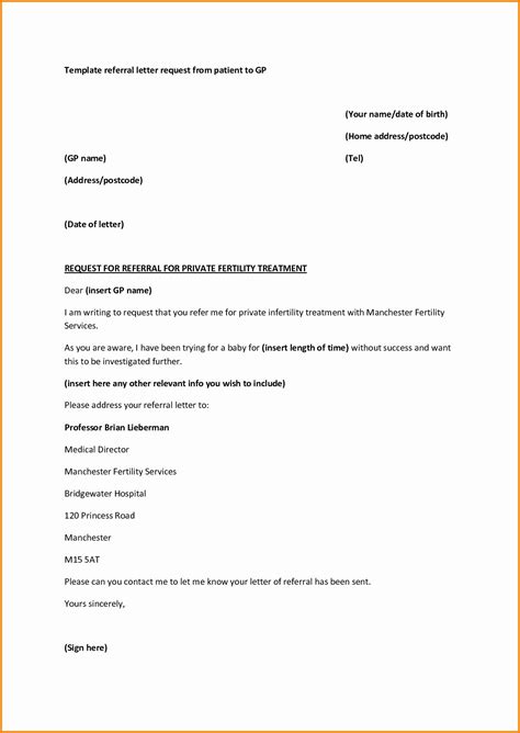As can be seen in the above cover letter template, this helps show them that you take your personal brand seriously. Physician Referral form Template Lovely Medical Referral ...