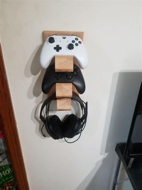 Xbox Controller And Headset Wall Mount Woodworking