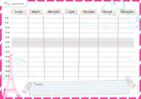 Planning De Semaine Et Agenda à Imprimer Gratuitement