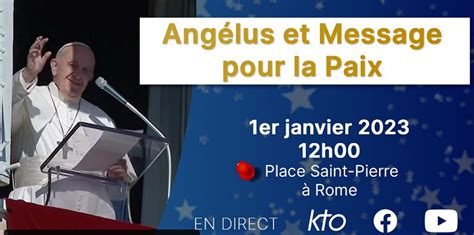 Kto Angélus Et Message Pour La Paix De Rome Diocèse De Liège