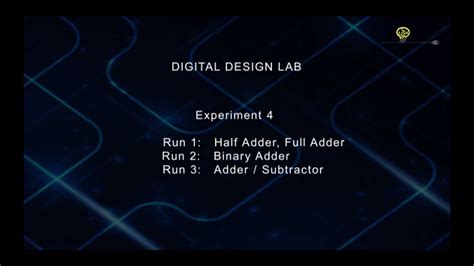 Digital Design Expt 4 Half Adder Full Adder Binary