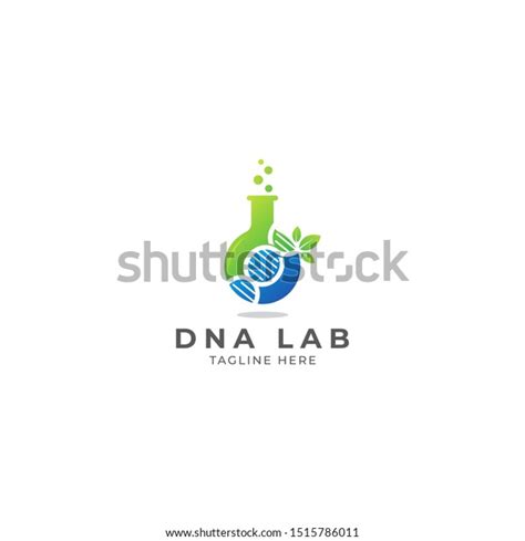 Dna Laboratory With Leaves Logo Vector Icon Illustration