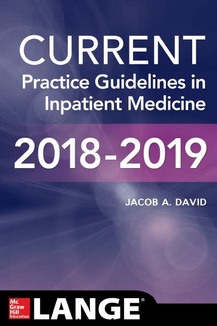 Current Practice Guidelines In Inpatient Medicine 2018 2019 Pdf
