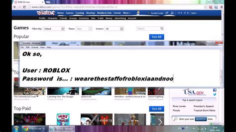 Roblox Robloxs Real Password Youtube