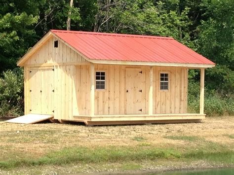 10 X 18 Shed With 4 Porch Metal Roof Windows And