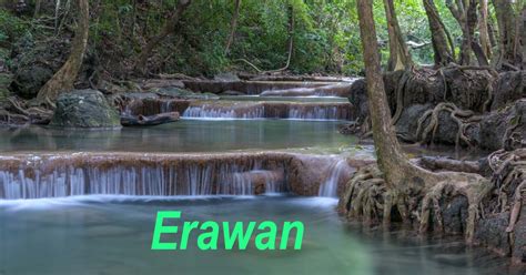 Erawan Falls Jewel Of Erawan National Park With Mellow