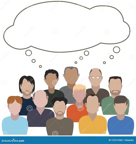 Group Of Men Have A Common Think Stock Vector Illustration Of