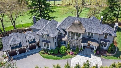Square Foot Shingle And Stone Mansion In Weston Ma The