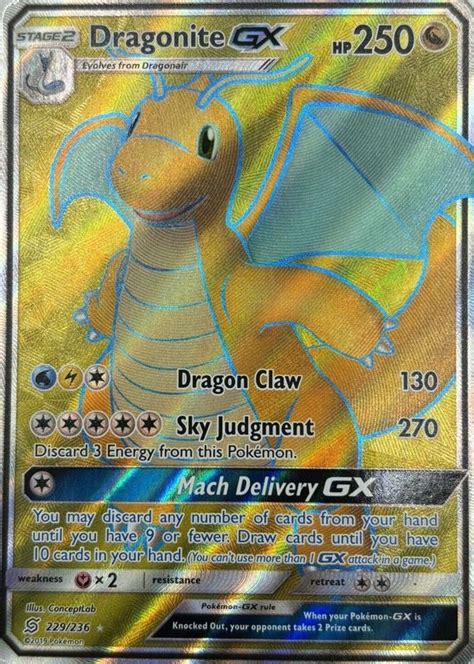 Dragonite Gx Sun Moon Unified Minds Holo Full Art