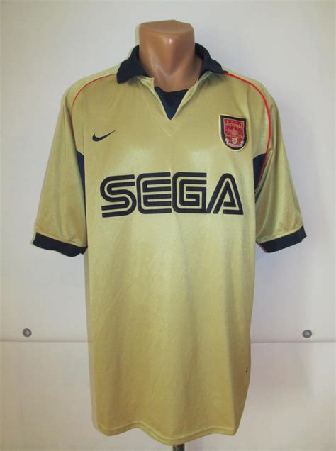 Arsenal Away Football Shirt 2001 2002 Sponsored By Sega