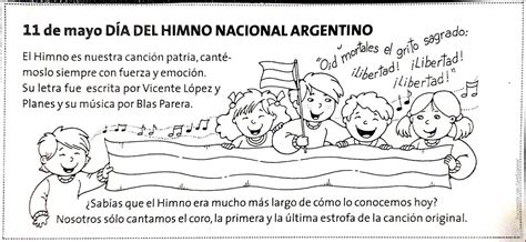 Actividades Dia Del Himno Nacional Argentino Para Primer Grado