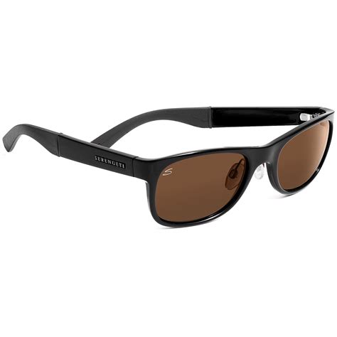 Serengeti Piero Classic Sunglasses Polarized Photochromic Glass Lenses In Shiny Black Drivers 6