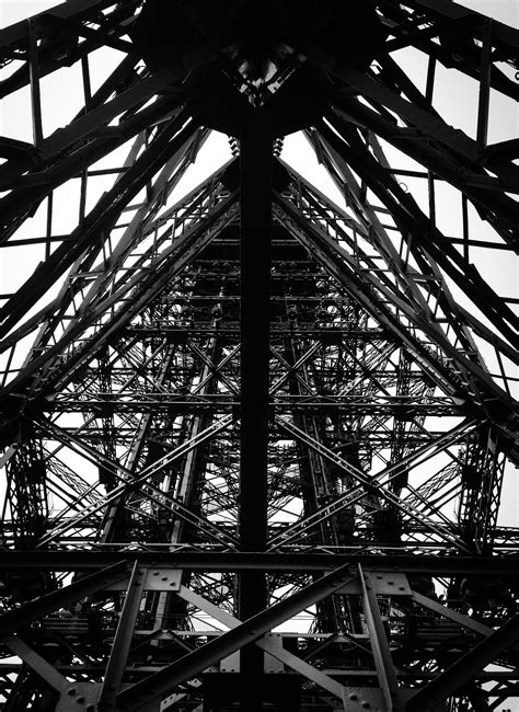 Going Up The Stairs Inside The Eiffel Tower Paris France