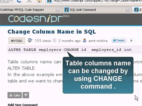 Change Column Name In Sql Youtube