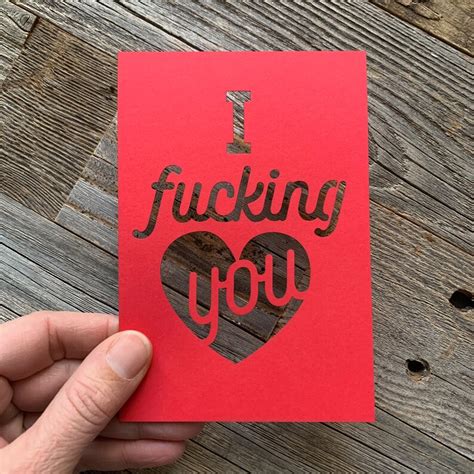 i fucking love you card valentines day card valentines card etsy