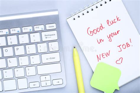 Text Good Luck In Your New Job Stock Image Image Of Conceptual