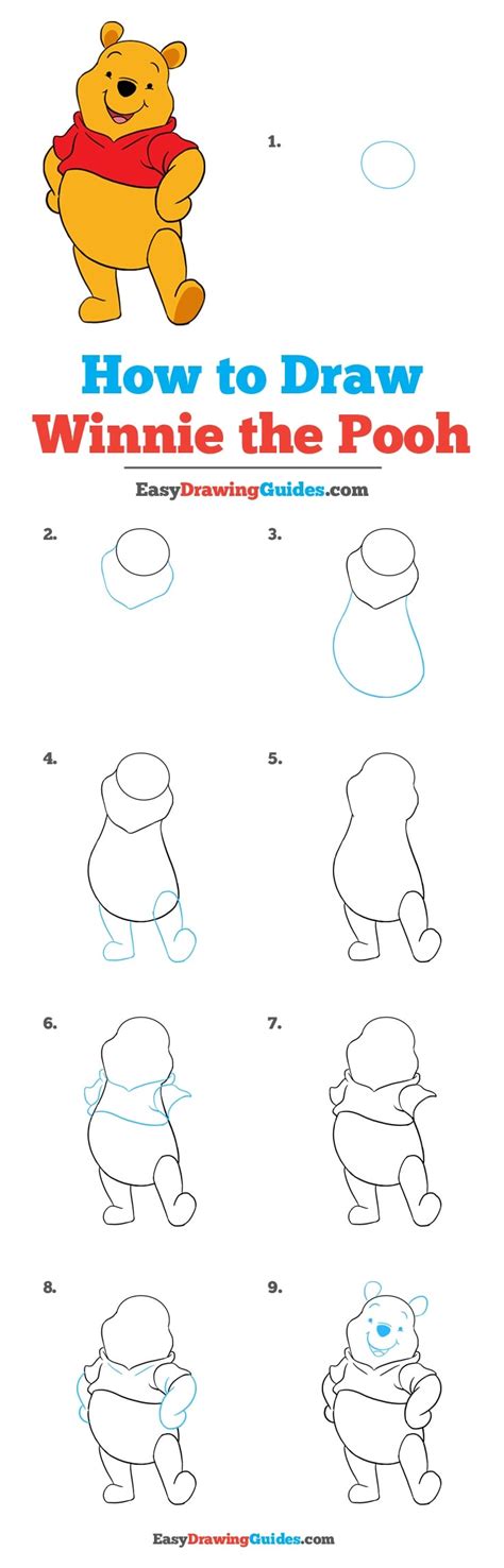 Drawing eeyore from winnie the pooh series in easy steps tutorial. How to Draw Winnie the Pooh - Really Easy Drawing Tutorial