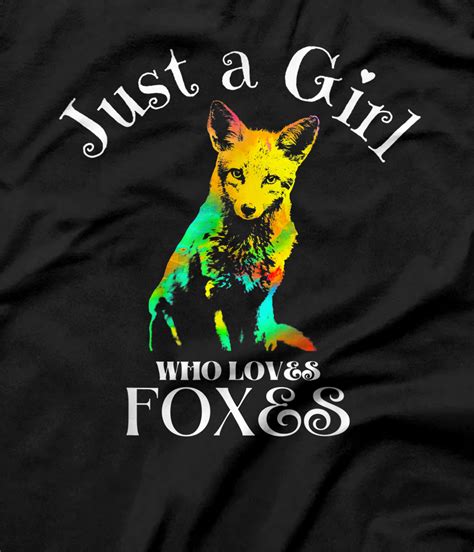 Just A Girl Who Loves Foxes Cute Watercolor Fox Girls T T Shirt All Star Shirt