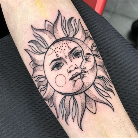 Chinchillazest Tattoo On Instagram Sun And Moon From The Other Week