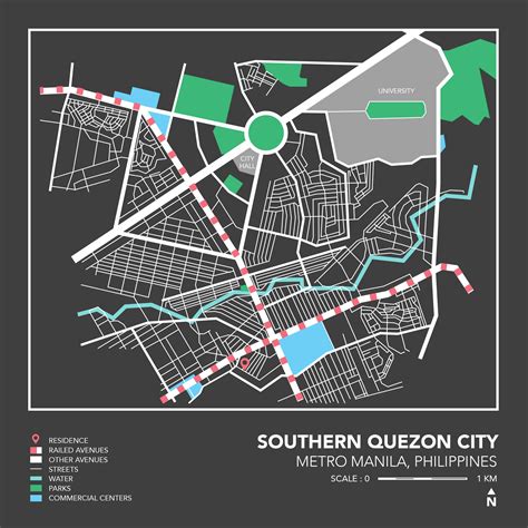 Week 1 What I Have Made Is A Simple Map Of The Southern Sections Of Quezon City Which I Traced