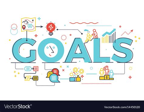 Goal Word In Business Concept Royalty Free Vector Image