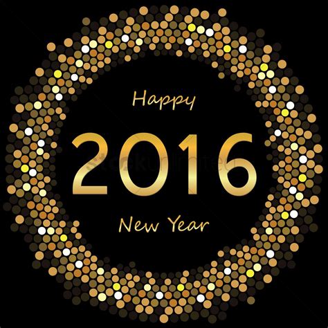 Happy 2016 New Year Vector Image 1508902 Stockunlimited