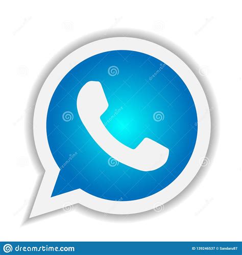 Whatsapp Icon Logo Element Sign Vector In Blue Mobile App On White