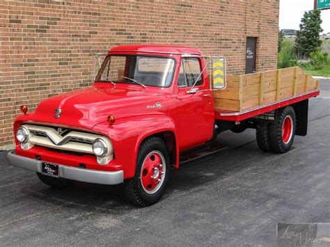 1955 Ford F 600 Stake Bed Dump Truck In 1954 Ford Truck Ford Truck
