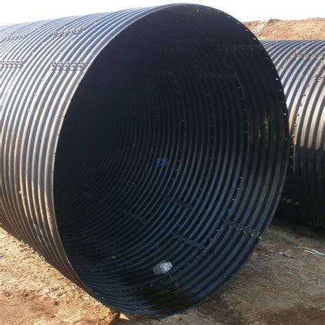 Big Diameter Corrugated Metal Culvert Pipe Assembled By Structural Plate Qingdao Regions