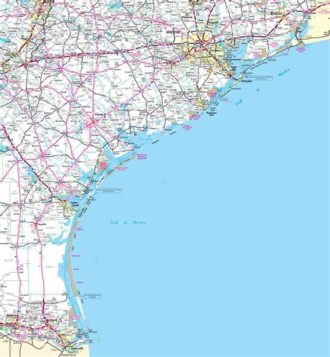 Map Of Texas Coast South Texas Cities Map Printable Maps
