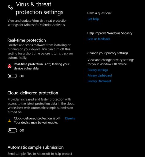 Cannot Turn On Real Time Protection Microsoft Community