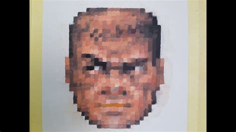 Doomguy Pixel Art In Oil Youtube