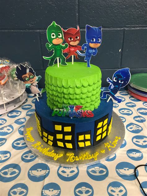 Pj Mask Cake Torta Heroes En Pijamas Fiestas De Cumpleaños Para