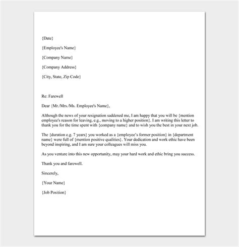 44 Best Farewell Letter Samples For Boss Employee Friend Etc