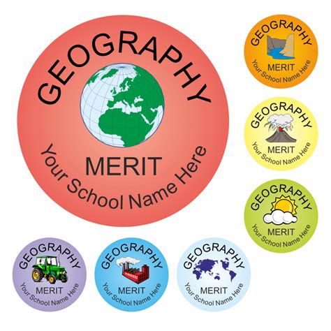 Geography Multi Reward Stickers For Teachers