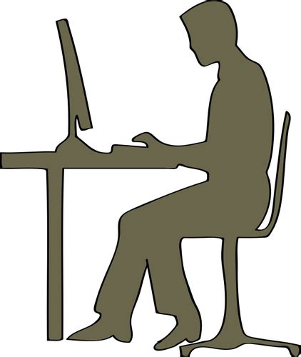 Clipart Of Man Sitting At Desk Clip Art Library