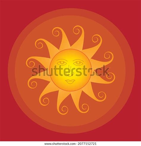 Sinhala Avurudu Traditional Sun Vector Illustration Stock Vector