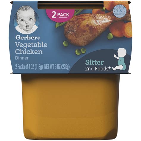 Gerber 2nd Foods Natural For Baby Veggie Power Baby Food Pea Carrot