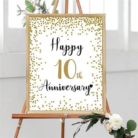 10 Year Wedding Anniversary 10th Wedding Anniversary Personalised
