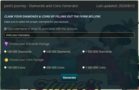 After that click generate codes and you will get. June s Journey Diamonds & Coins Hack Online Generator 2020 ...