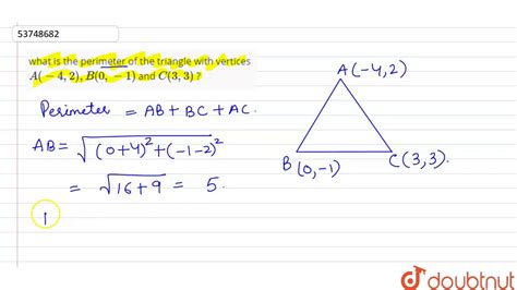 Qual O Perimetro Do Triangulo De Vertices Educa