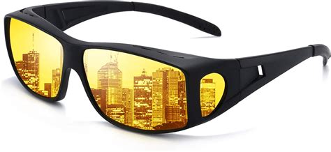 Amazon Com Night Vision Glasses For Men Women Anti Glare Polarized HD
