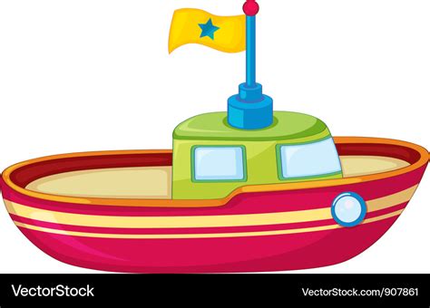 Toy Boat Royalty Free Vector Image Vectorstock