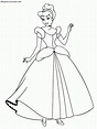 Dibujos Sin Colorear: Dibujos de Cenicienta (Princesa Disney) para Colorear