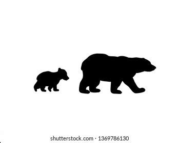 Download Cute Bear Cub Silhouette | aesthetic guides
